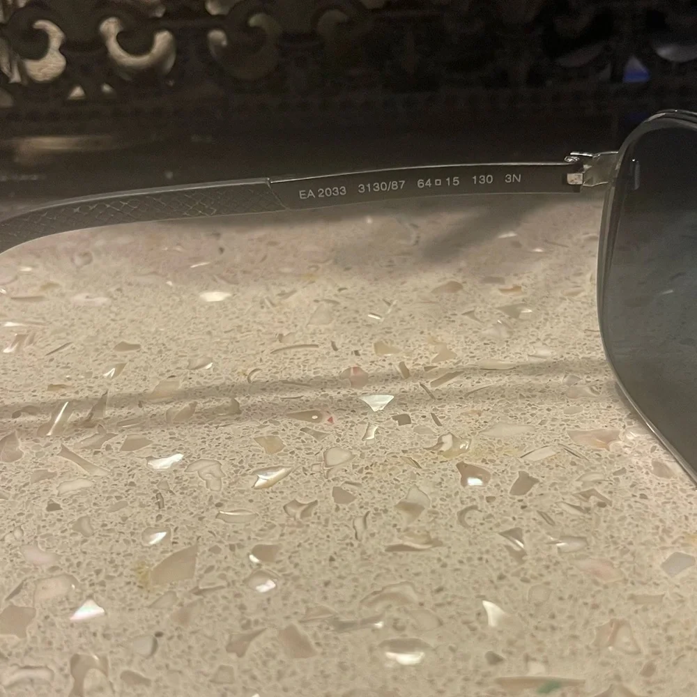 Emporio Armani Black&Silver Frame Sunglasses EA2033